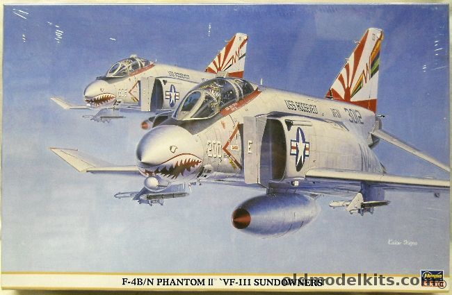 Hasegawa 1/48 McDonnell Douglas F-4J Phantom II - VF-111 Sundowners, 09662 plastic model kit