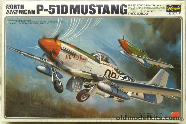 Hasegawa 1/32 P-51D Mustang  - Man 'O War 334 FS 4FG 8AF Lt. Kinnard / 'Ridge Runner III' 335FS 65 FW 8th Air Force  Maj. P. Mckennon, S12 plastic model kit