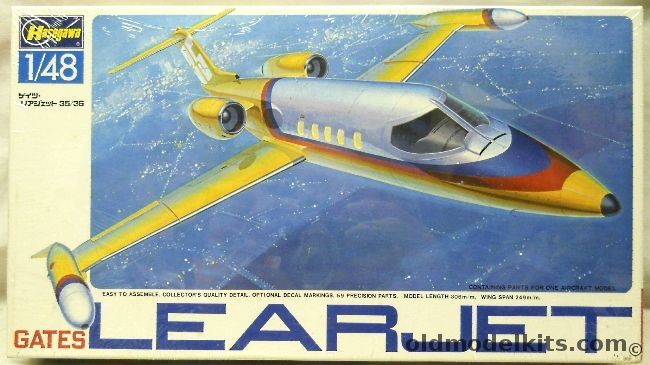 Hasegawa 1/48 Gates Learjet 35/36, T3 plastic model kit