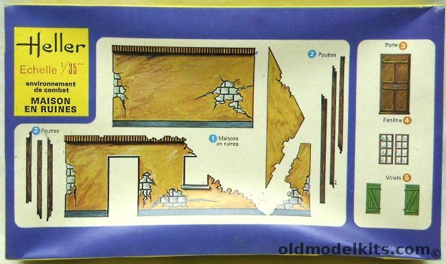 Heller 1/35 House in Ruins - (Maison En Ruines), 133 plastic model kit