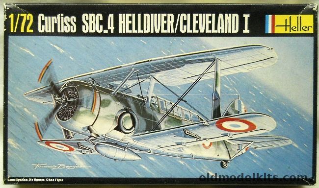 Heller 1/72 TWO Curtiss SBC-4 Helldiver - Fort-de-France Martinique 1940 or RAF Cleveland I 1940, 285 plastic model kit
