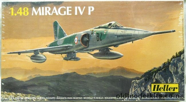 Heller 1/48 AMD Mirage IV P/A Bomber - Aircraft #53 (P Variant) or #29 or #4 (A Variant), 80493 plastic model kit