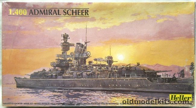 Heller 1/400 Admiral Sheer German Heavy Cruiser / Pocket Battleship, 81045 plastic model kit