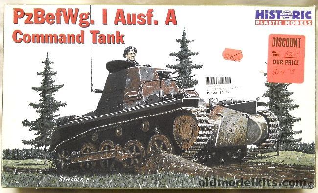 Historic 1/35 Panzer PzBefWg. I Ausf A Command Tank - (Panzer I), 35-002 plastic model kit