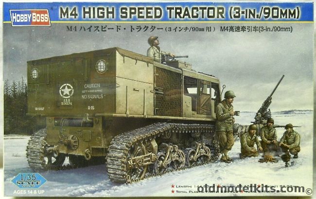 Hobby Boss 1/35 M4 High Speed Tractor (3 in/90mm), 82407 plastic model kit