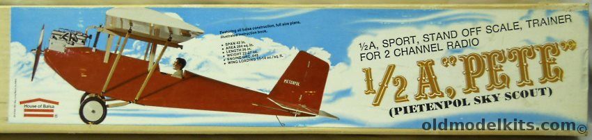 House of Balsa 1/2 A Pete Pietnepol Sky Scout - 42 Inch Wingspan Stand Off Scale For R/C plastic model kit