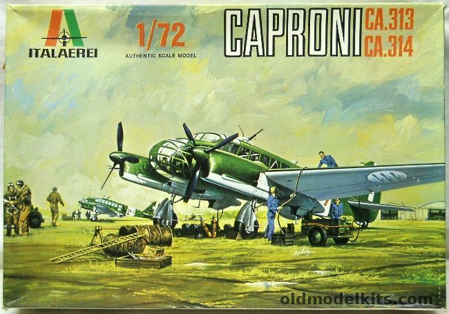 Italaerei 1/72 TWO Caproni CA-313 or CA-314 - Ground Attack Aircraft Italian/Swedish/French Air Forces, 106 plastic model kit