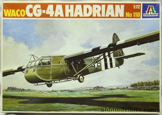 Italaerei 1/72 Waco CG-4 Hadrian Assault Glider - USAAF Normandie / USAAF Sicily / RAF, 118 plastic model kit