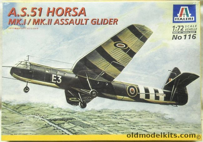 Italeri 1/72 AS-51 Horsa MkI / Mk.II Assault Glider - (AS51), 116 plastic model kit