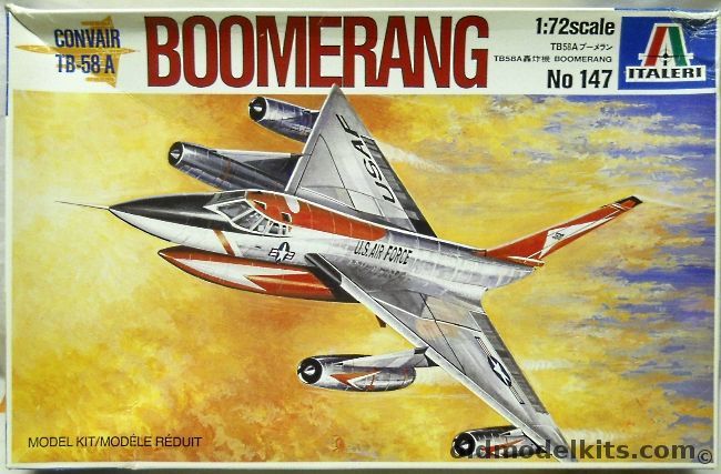 Italeri 1/72 Convair TB-58A Boomerang, 147 plastic model kit