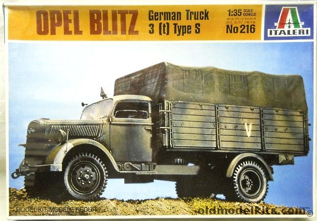 Italeri 1/35 Opel Blitz 3 (t) Type S German Truck, 216 plastic model kit