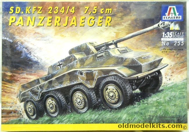 Italeri 1/35 Sd.Kfz.234/4 Panzerjaeger 7.6cm, 255 plastic model kit