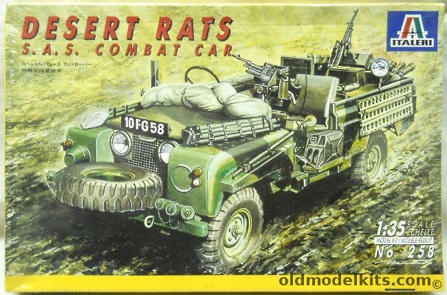 Italeri 1/35 Deserts Rats SAS Combat Car / Land Rover SAS Long Range Patrol, 258 plastic model kit