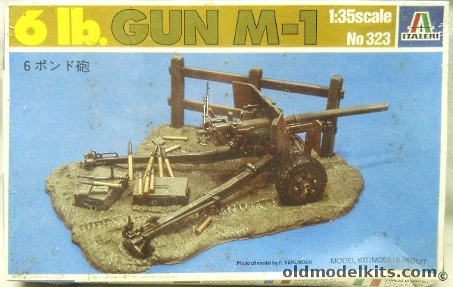 Italeri 1/35 US 57mm M-1 Gun 6 lb, 323 plastic model kit