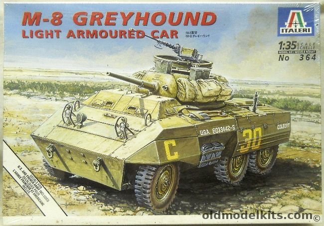 Italeri 1/35 M-8 Greyhound Armoured Car - USA Or France, 364 plastic model kit