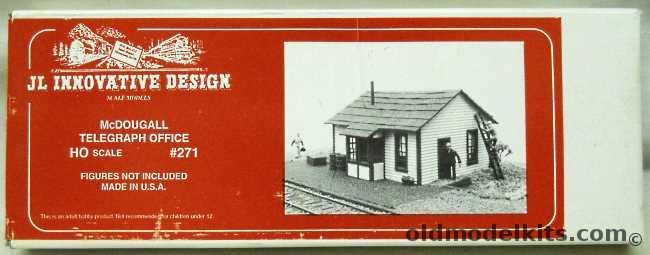 JL Innovative Design 1/87 McDougall Telegraph Office - HO Scale Craftsman Model, 271 plastic model kit