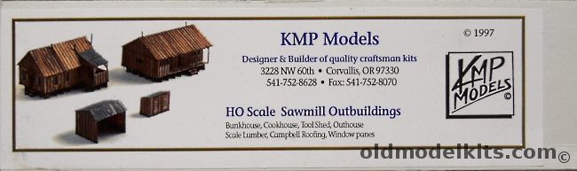 KMP Models 1/87 Sawmill Outbuildings (4 Total) - HO Craftsman Model plastic model kit