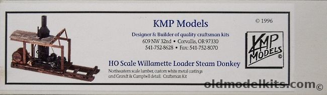 KMP Models 1/87 Willamette Loader Steam Donkey - HO Scale Craftsman Model plastic model kit