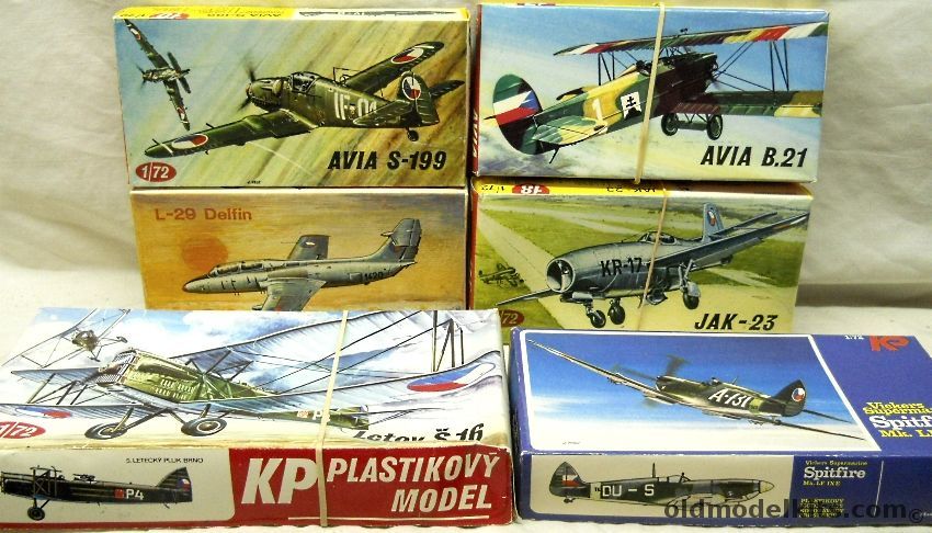 KP 1/72 Yak-23 / Avia B-21 / L-29 Delfin / Spitfire Mk. LF IXE / Letov S-16 plastic model kit