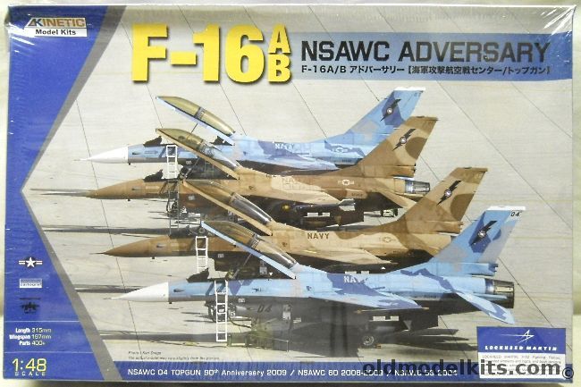 Kinetic 1/48 F-16A/B Fighting Falcon NSAWC Adversary - Top Gun, K48004 plastic model kit