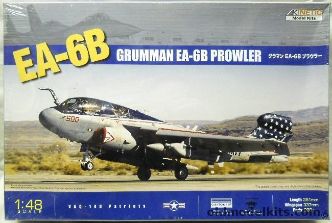 Kinetic 1/48 Grumman EA-6B Prowler - VAQ-140 Patriots, K48022 plastic model kit