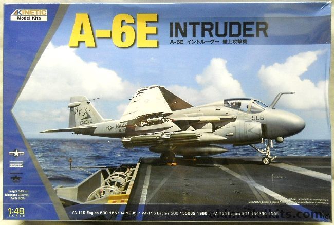 Kinetic 1/48 Grumman A-6E Intruder - VA-115 Eagles #500 1995 / #500 1996 / #501 1995, K48023 plastic model kit