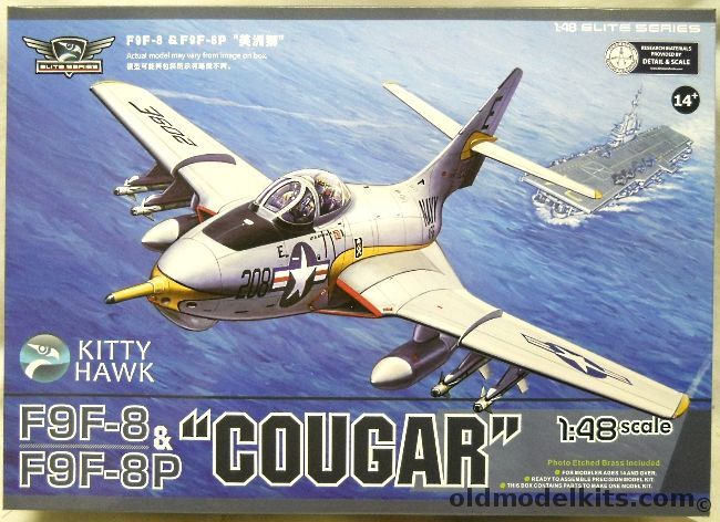 Kitty Hawk 1/48 F9F-8 Or F9F-8P Cougar, KH80127 plastic model kit