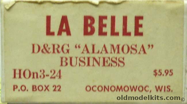 La Belle 1/87 D&RG Alamosa Business Car  HOn3 Narrow Gauge - Craftsman Model, HOn3-24 plastic model kit
