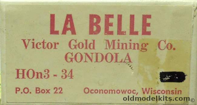 La Belle 1/87 Victor Gold Mining Co. Gondola HOn3 Narrow Gauge - Craftsman Model, HOn3-34 plastic model kit