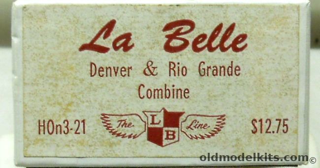 La Belle HO Denver & Rio Grande Open Platform Combine HOn3 Narrow Gauge - HO Scale Wood Kit, HOn3-21 plastic model kit