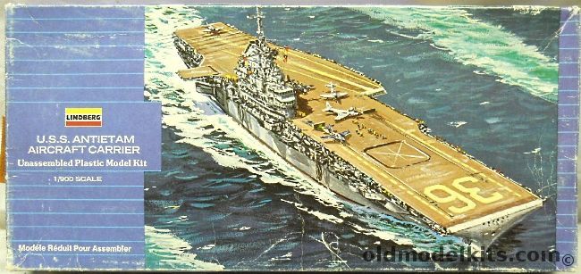 Lindberg 1/900 TWO USS Antietam CV36  Aircraft Carriers, 1721 plastic model kit