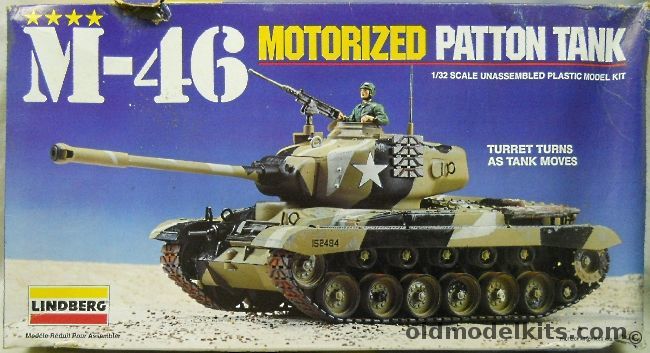 Lindberg 1/32 M-46 Patton Tank Motorized, 686 plastic model kit