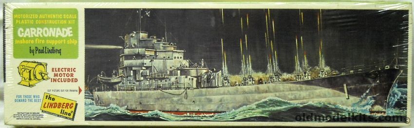 Lindberg 1/160 USS Carronade IFS-1 Bobtail Cruiser LSMR US Navy Missile Support Ship Motorized, 768M-200 plastic model kit