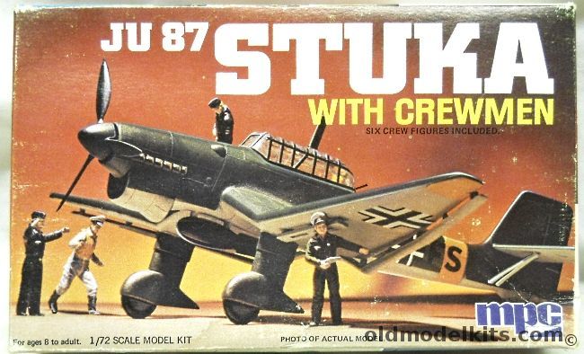 MPC 1/72 Junkers Ju-87B Stuka With Crewmen, 2-0102 plastic model kit