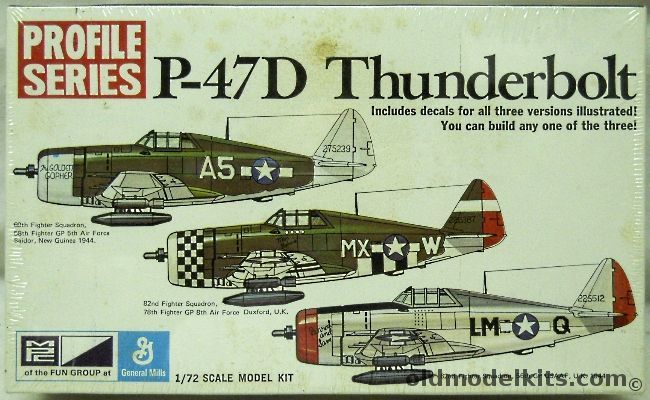 MPC 1/72 Republic P-47D Thunderbolt Profile Series - 69th FS 58th FG 5th AF New Guinea 1944 / 82nd FS 78 FG 8th AF UK / 62nd FS 56th FG UK 1944, 2-1110-100 plastic model kit