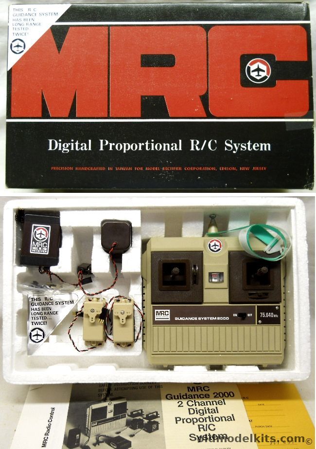 MRC Digital Proportional R/C Guidence 2000 System Type I2 Two Channel Stick 75.640 Mhz, HL115 plastic model kit