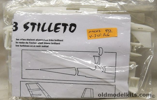 Mach 2 1/72 X-3 Stilleto - Bagged plastic model kit