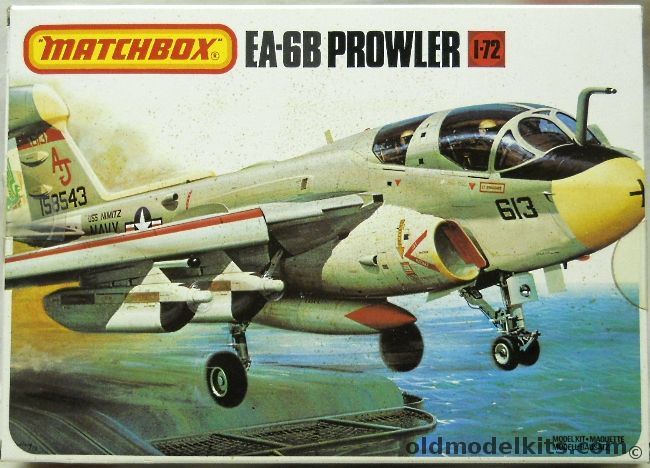 Matchbox 1/72 Grumman EA-6B Prowler - VAQ-130 'Zappers' USS Nimitz 1975 / VAQ-132 'Scorpions' USS Constellation 1977 / VAQ-135 USS Ranger 1975, 40410 plastic model kit