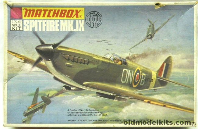 Matchbox 1/72 Spitfire Mk. IX - RAF No. 124 Sq and No. 306 'Torun' (Polish) Sq, PK-2 plastic model kit