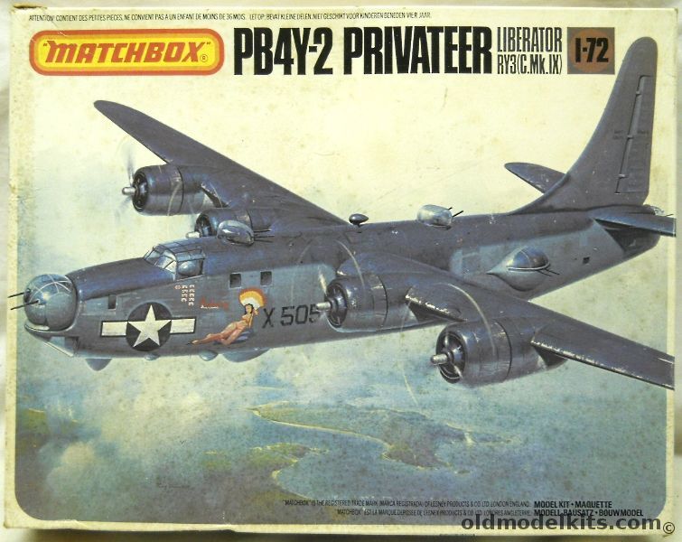 Matchbox 1/72 PB4Y-2 Privateer Liberator Or RY3 C.Mk.IX - USA / French Navy / RAF - (PB4Y2), PK-606 plastic model kit
