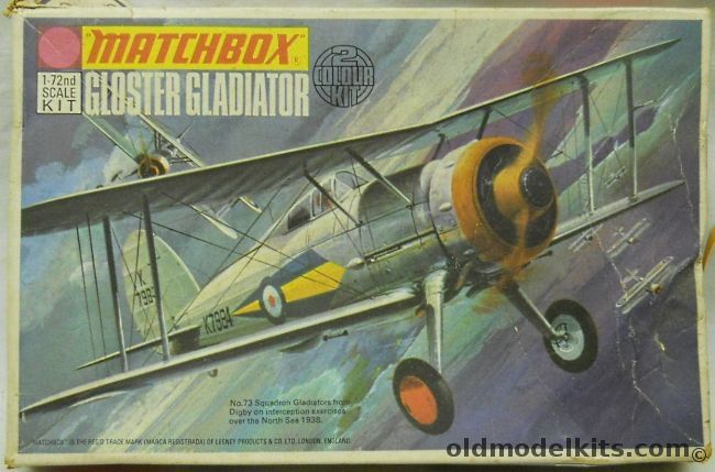 Matchbox 1/72 Gloster Gladiator, PK-8 plastic model kit