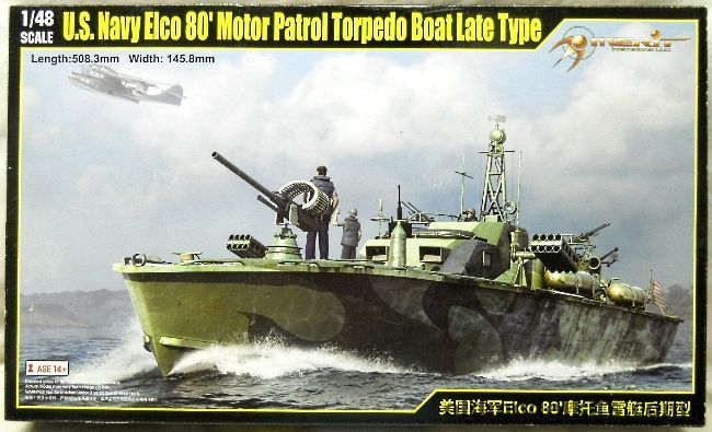 Merit 1/48 US Navy Elco 80' Motor Torpedo Boat Late Type - (MTB PT Boat), 64801 plastic model kit