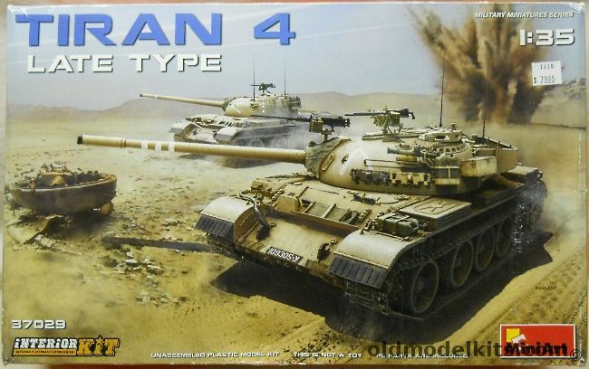 MiniArt 1/35 Tiran 4 Late Type With Full Interior - (T-54 Isreal), 37029 plastic model kit