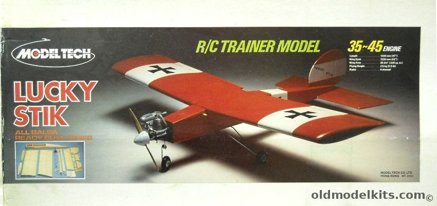 Model Tech ARF Lucky Stik - 47 Inch Wingspan Prefabricated R/C Trainer (Lucky Stick), MT3150 plastic model kit