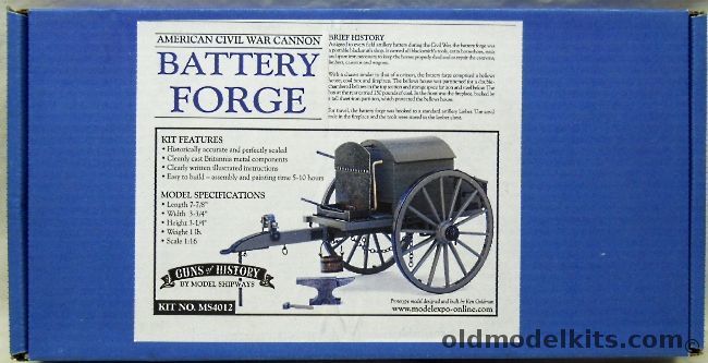 Model Shipways 1/16 American Civil War Cannon Battery Forge, MS4012 plastic model kit