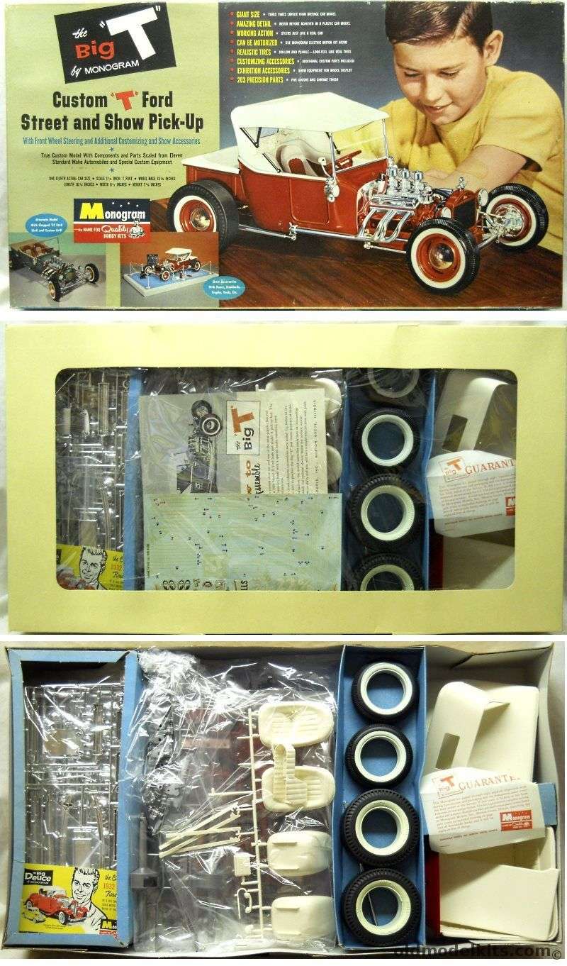 Monogram 1/8 The Big T Custom T Ford Street and Show Pickup, PC78-1098 plastic model kit