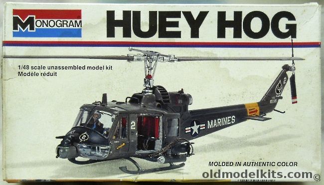 Monogram 1/48 Huey Hog Bell UH-1C - USMC, 5201 plastic model kit