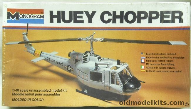 Monogram 1/48 Huey Chopper - Bell UH-1C Air Force Rescue Version (Iroquois), 5202 plastic model kit