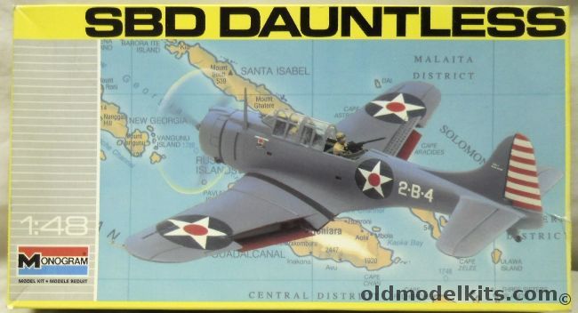 Monogram 1/48 Douglas SBD Dauntless Dive Bomber, 5212 plastic model kit