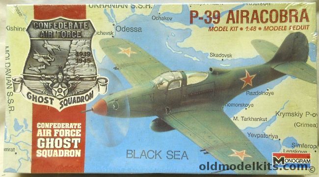 Monogram 1/48 P-39 Airacobra Ghost Squadron CAF Issue - US Army 'Hells Bells' or Soviet Union, 5213 plastic model kit